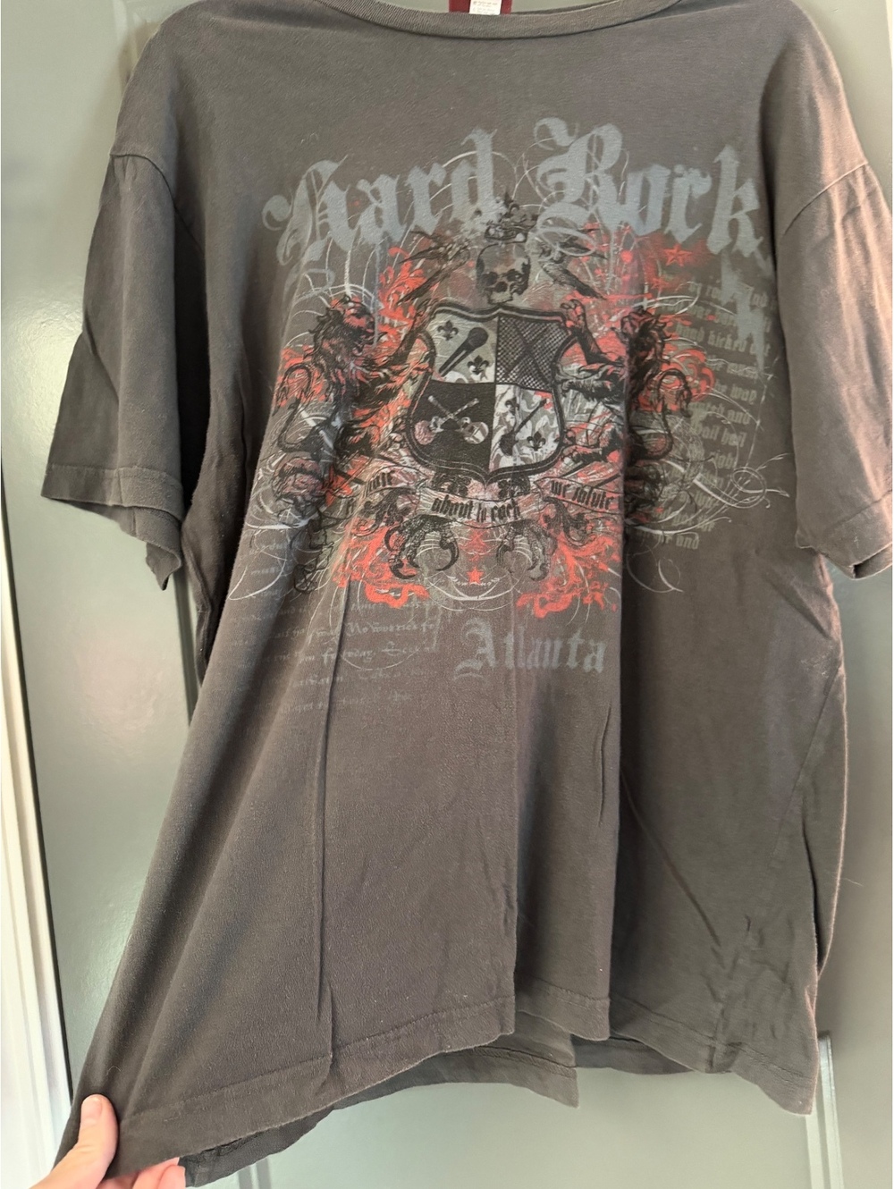 Hard Rock Cafe Atlanta Black Graphic T-Shirt Size Large